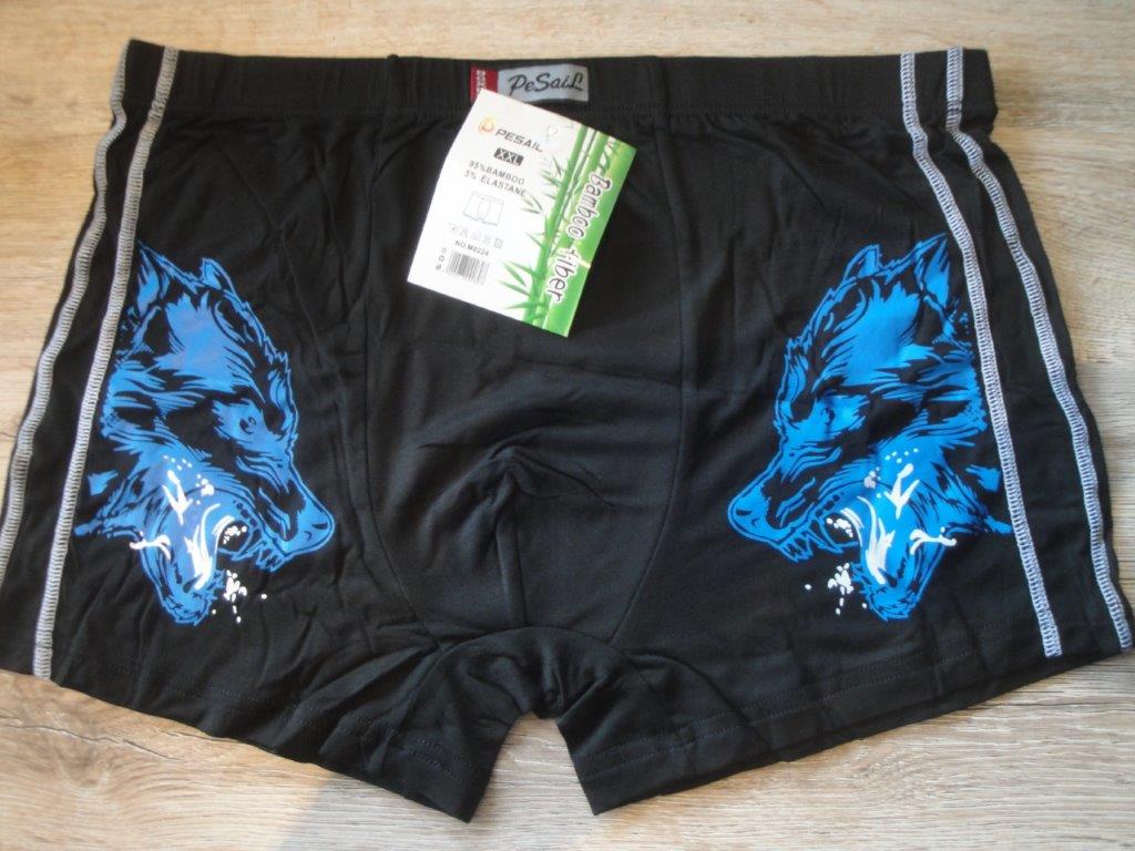 Herren Boxer, Bambus PESAIL M0224 schwarz, Gr��e M