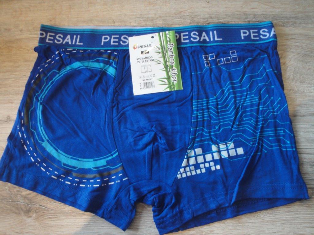 Herren Boxer, Bambus PESAIL M0287 Naviblau, Gr��e L