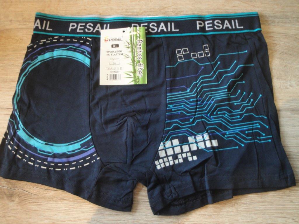Herren Boxer, Bambus PESAIL M0287 dunkelblau, Gr��e L