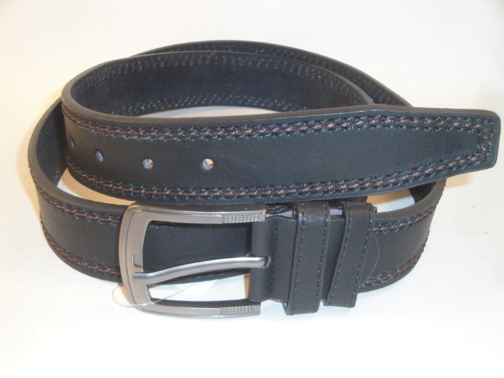 Lederg�rtel Herren 38mm, schwarz, BT-126, (44) 110cm