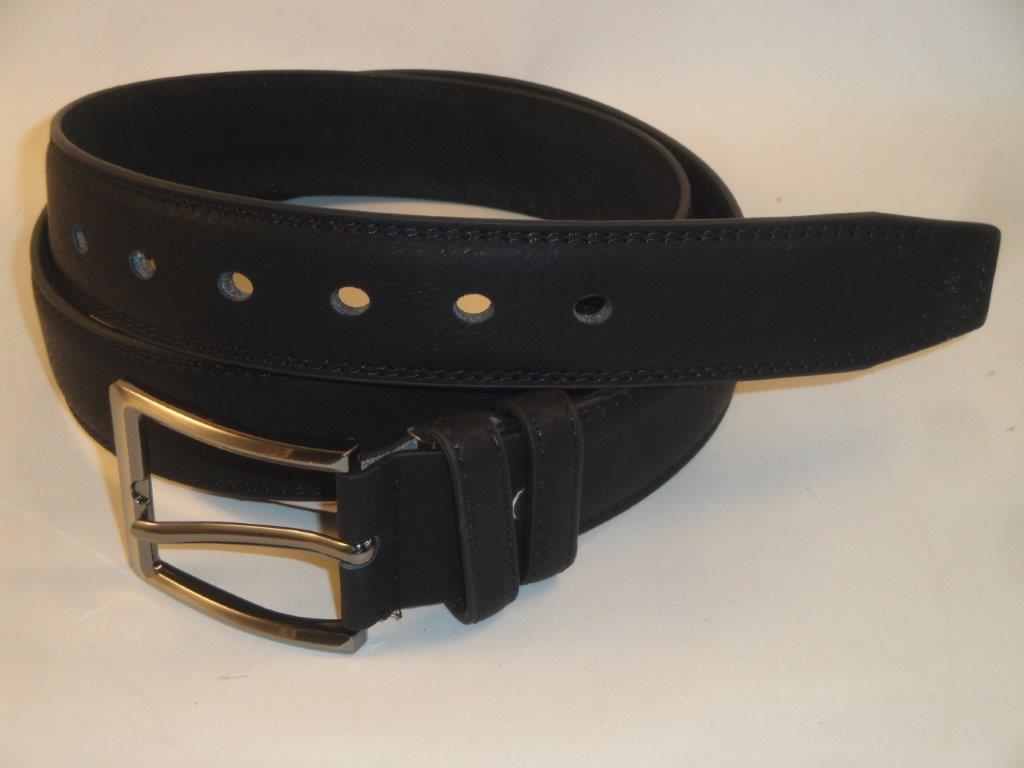 Lederg�rtel Herren 38mm, schwarz, BT-618, (44) 110cm