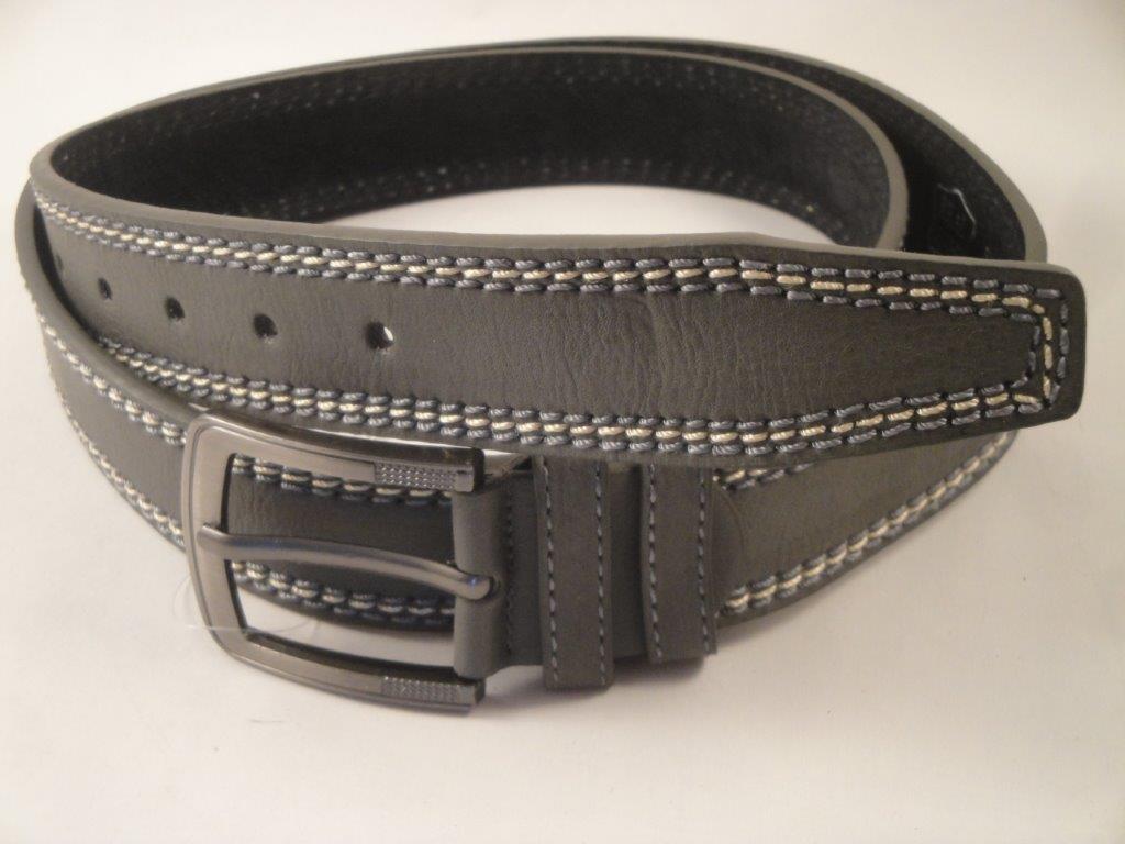 Lederg�rtel Herren 38mm, grau, BT-126, (48) 130cm
