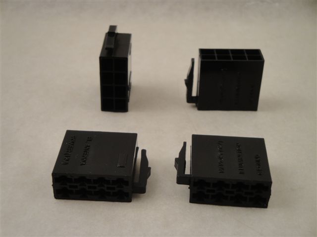 Iso-Stecker 8 polig f�r Strom, schwarz