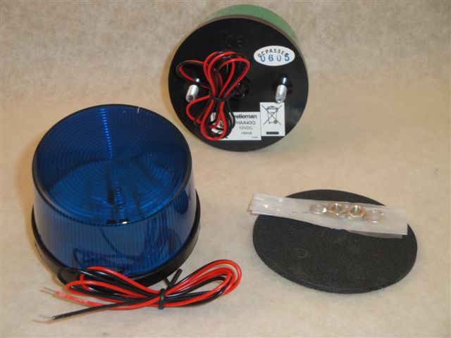 DL-12/BL  Party-Lampe 12V/200mA Xenon,  blau, Velleman HAA40B