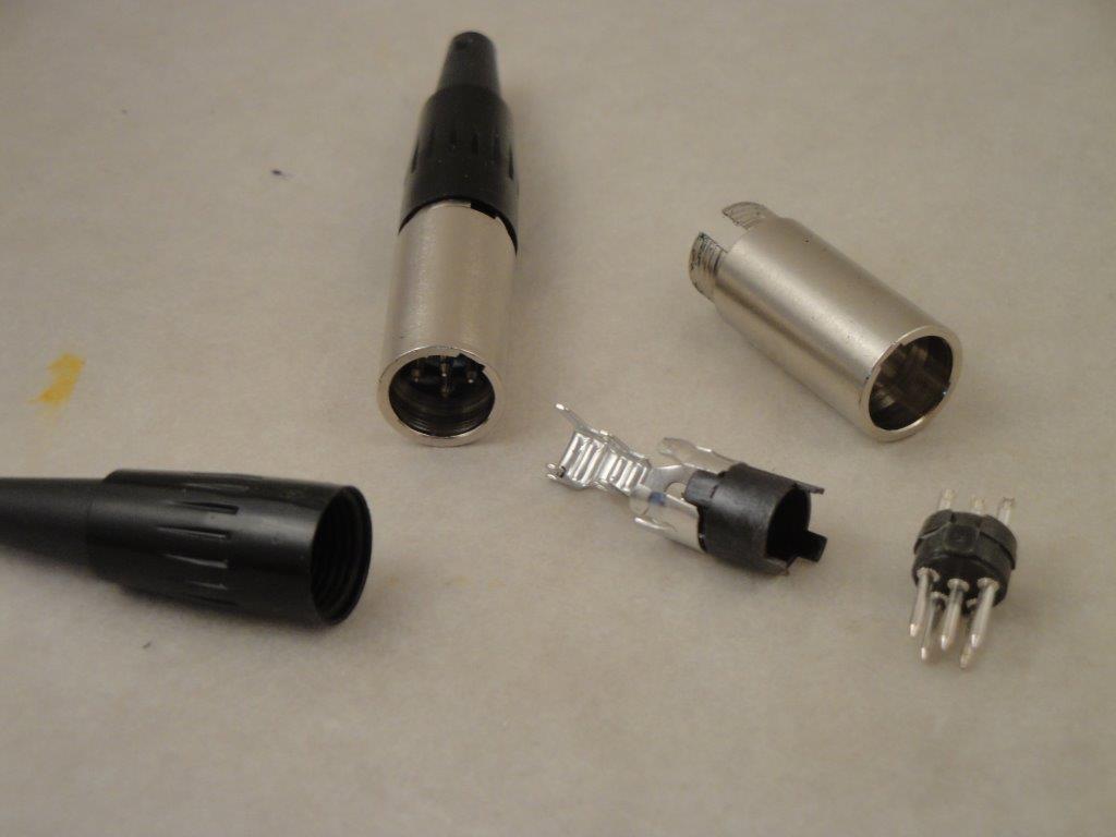 XLR-507/P  Miniatur-XLR-Stecker 5-pol, Monacor 345202