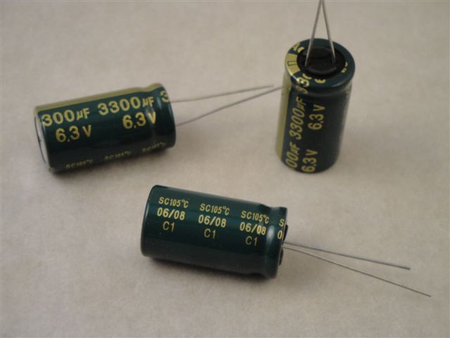 Elko 3300uF 6,3V 105� 13X25mm, Low-Impedanz