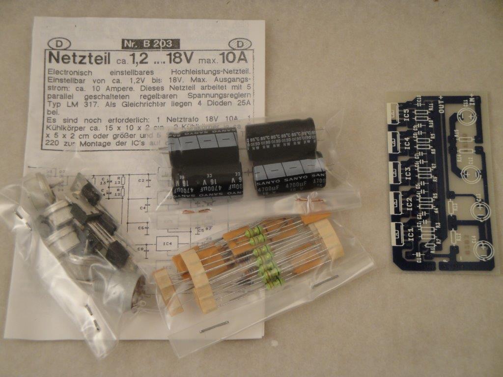 Netzteil 1,2...18V, max. 10A B203 Netzteil 1,2...18V, max. 10A B203