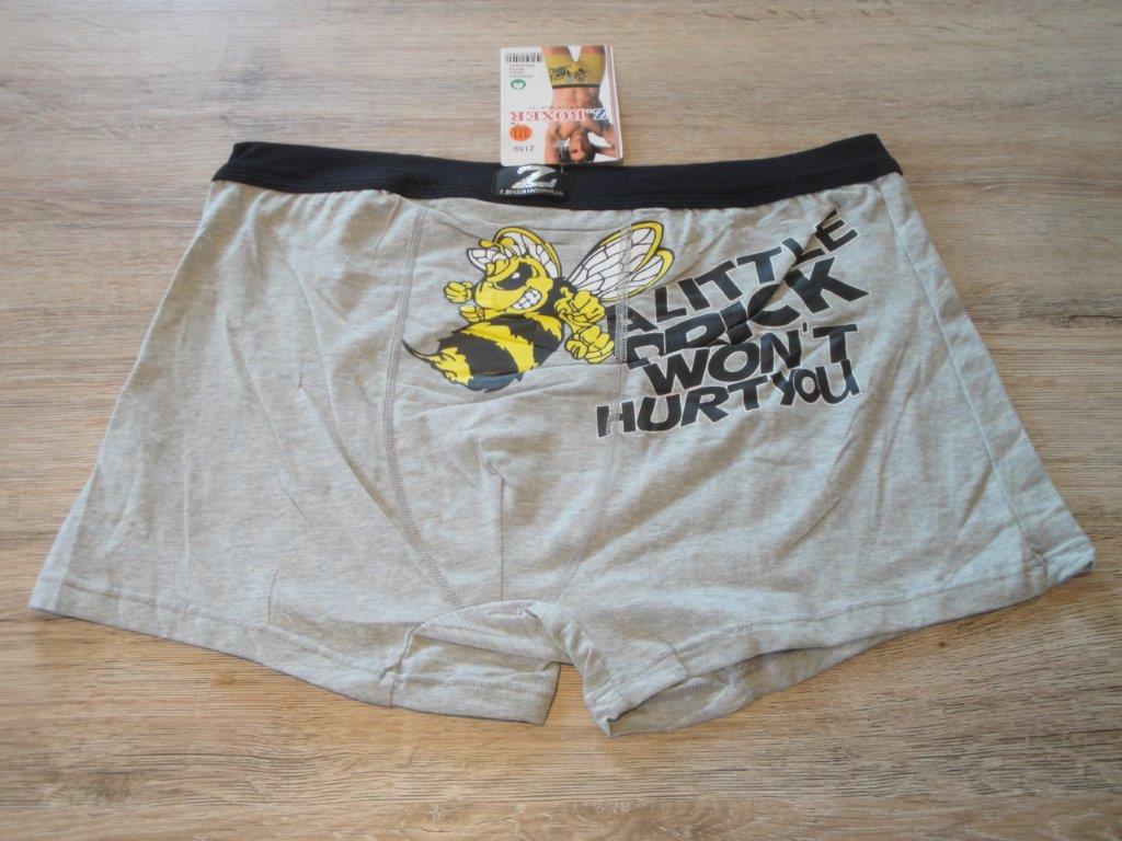 Herren Boxer, Z.Boxer Z159 Biene grau, Gr��e XXXL