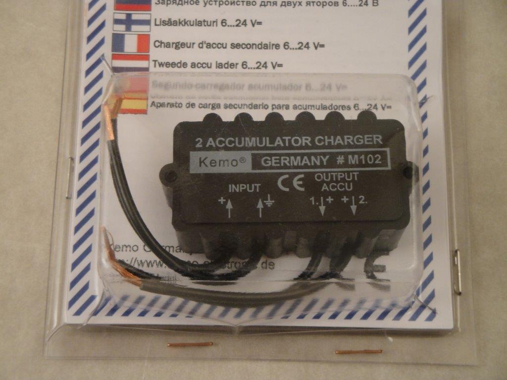 Zweit Akkulader 6...24V, Kemo M102