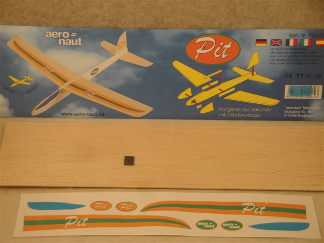 Pit Balsa-Wurfgleiter 340mm, aeronaut 100300 Pit Balsa-Wurfgleiter 340mm, aeronaut 100300