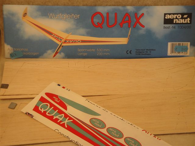 Quax Balsa-Wurfgleiter 530mm, aeronaut 100400 Quax Balsa-Wurfgleiter 530mm, aeronaut 100400