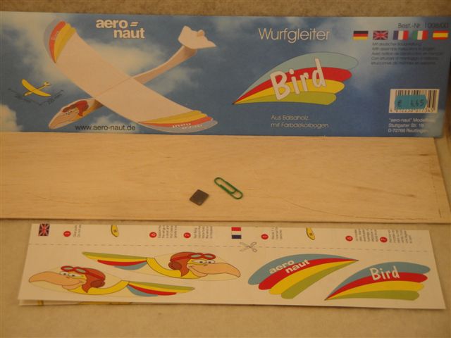 Bird Balsa-Wurfgleiter 280mm, aeronaut 100800 Bird Balsa-Wurfgleiter 280mm, aeronaut 100800