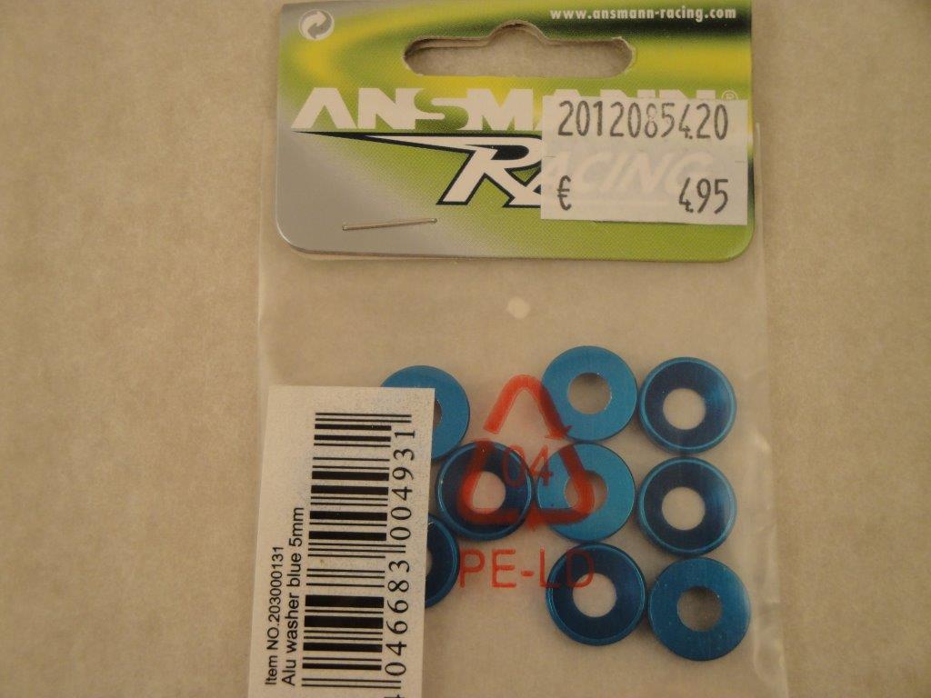 U-Scheiben M5, Alu blau, (10Stk.), Ansmann 203000131