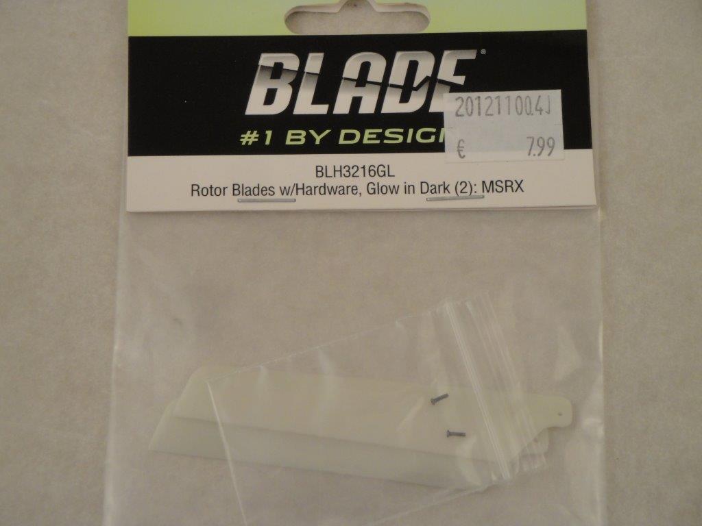 Hauptrotorbl�tter mSR X, Glow in Dark, Blade BLH3216GL