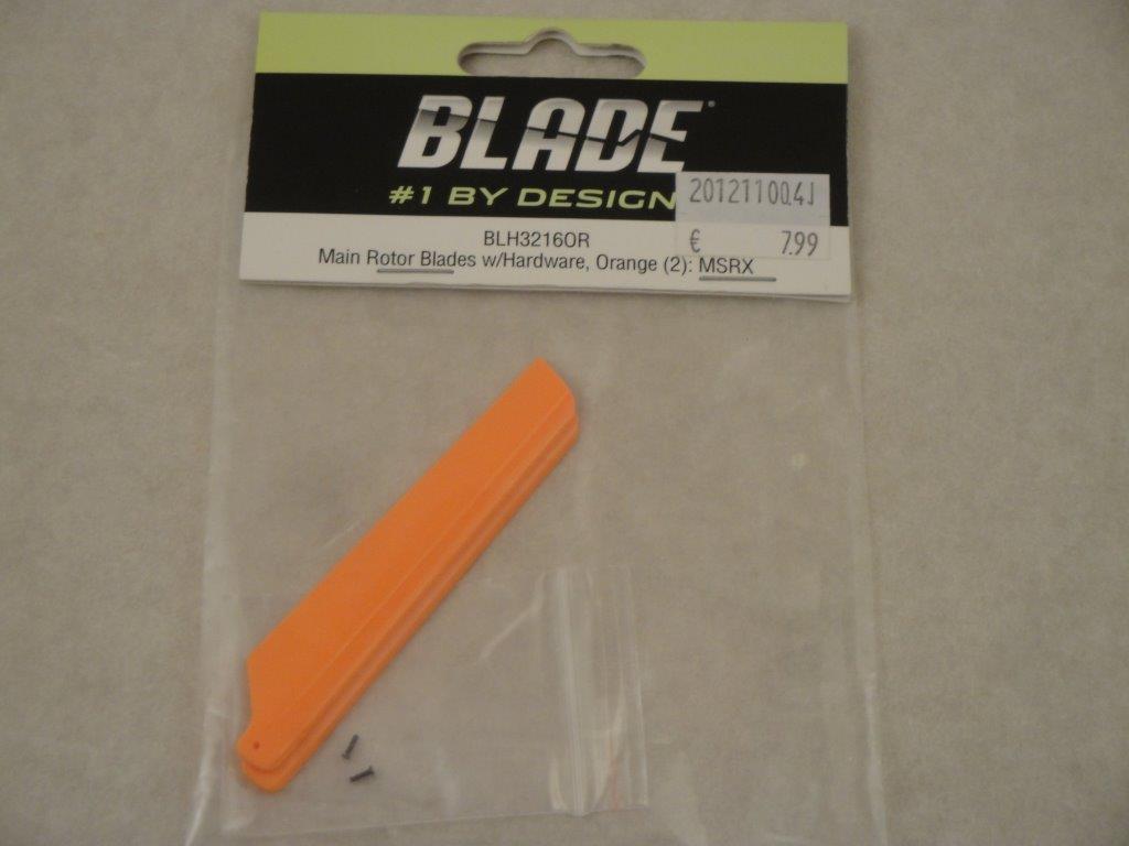 Hauptrotorbl�tter mSR X, orange, Blade BLH3216OR