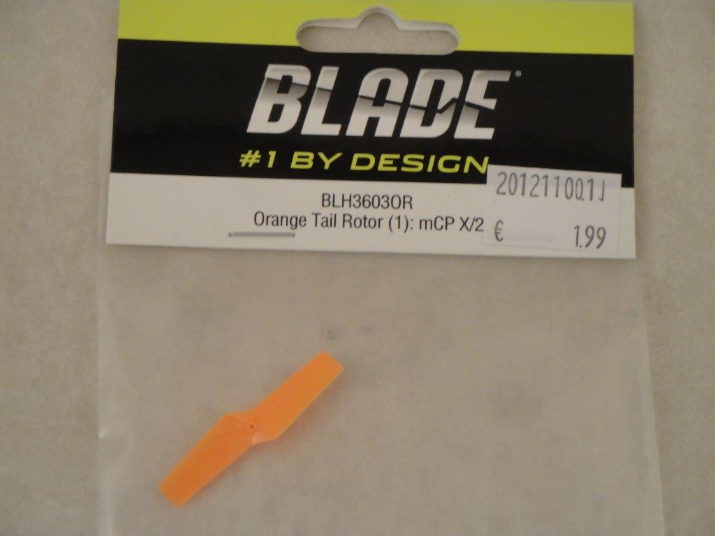 Heckrotorblatt mCP X 2, orange, Blade BLH3603OR