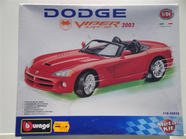 Dodge Viper SRT/10 2003 Bausatz, rot  1:24  burago 25022