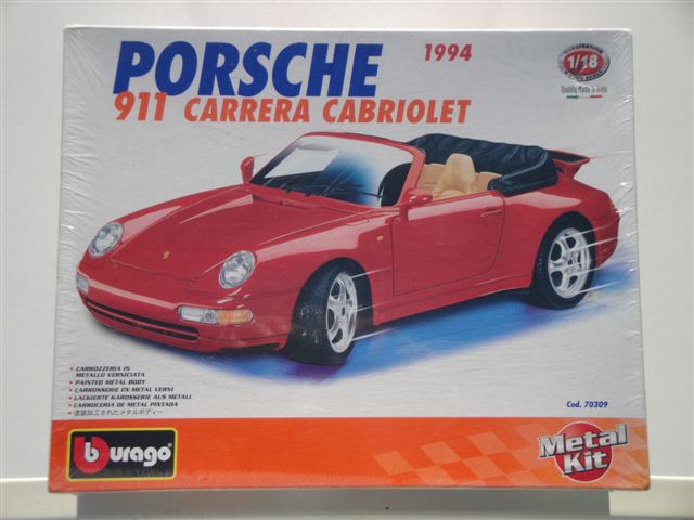 Porsche 911 Carrera Cabrio 1994, rot  1:18  burago 70309