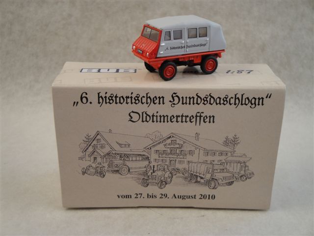 Puch Haflinger, "Flachau rot/grau"  1:87  BUB