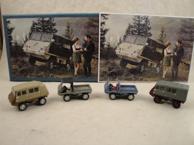Puch Haflinger, "Zivil 4er-Set"  1:87  BUB 05729