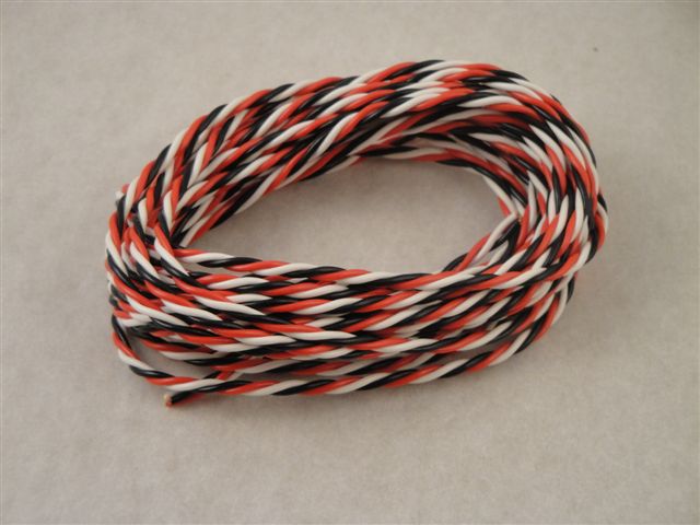 Kabel dreiadrig vertrillt 3x0,25mm� Futaba 5lfm