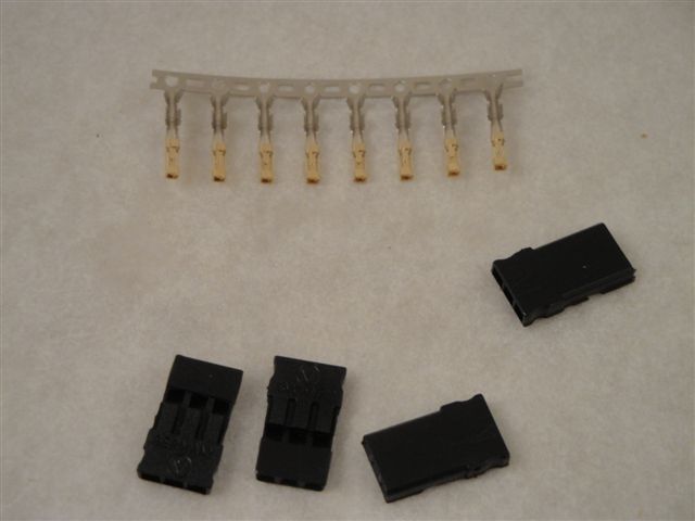 Servostecker-Bausatz Graupner, vergoldet, lose