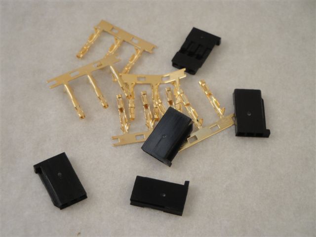 Servostecker-Bausatz Futaba, vergoldet, 5 Stk.