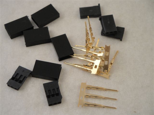 Servobuchsen-Bausatz Futaba, vergoldet, 5 Stk.
