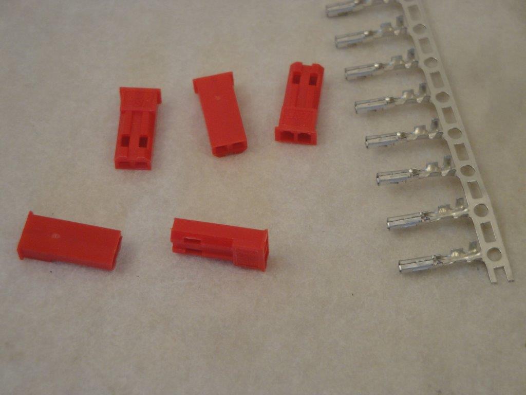BEC-Buchsen Bausatz rot, lose BEC-Buchsen Bausatz rot, lose