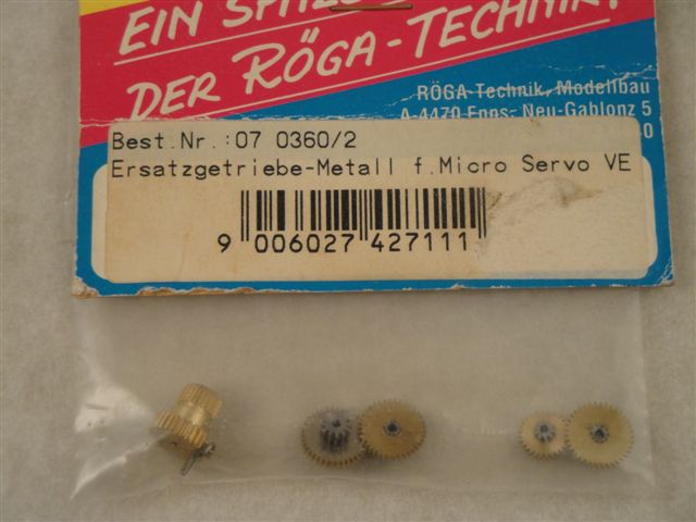 Getriebe zu Micro Servo, Metall, R�ga 070360/2