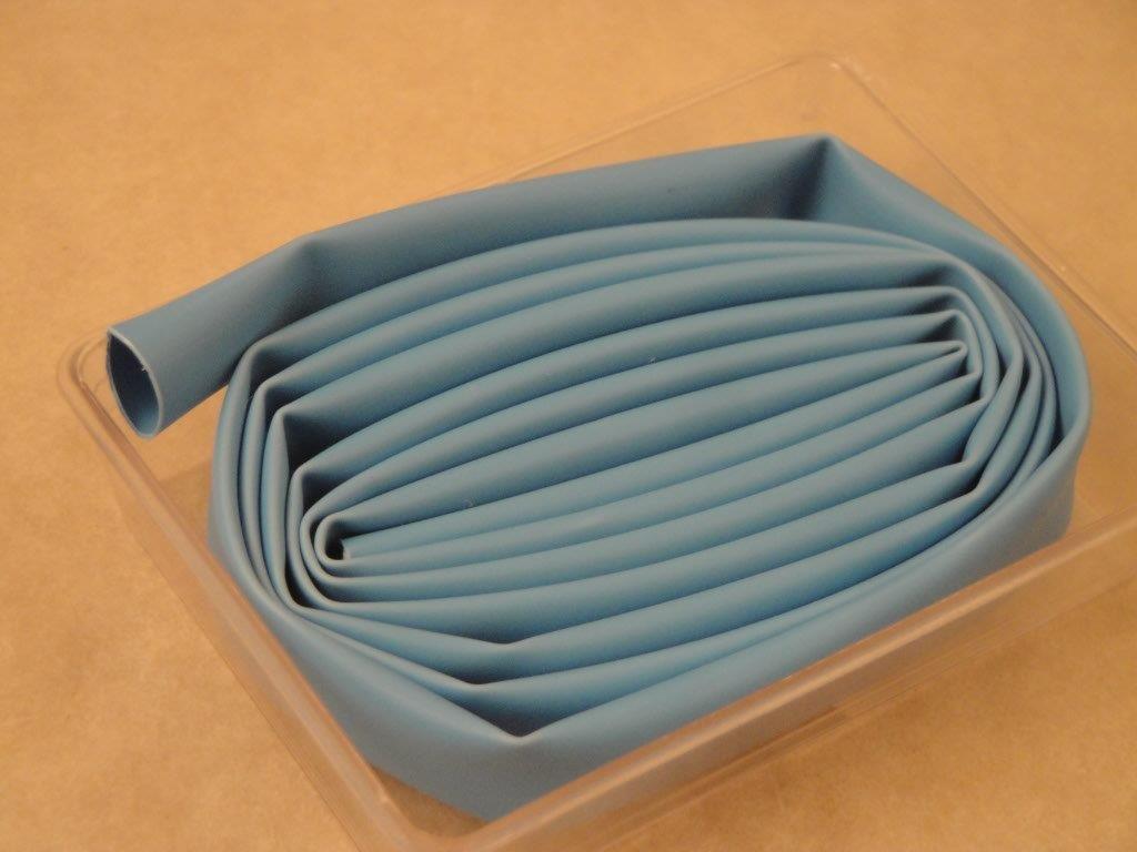 Schrumpfschlauch 2:1 6,4mm blau 1m Polyolefin