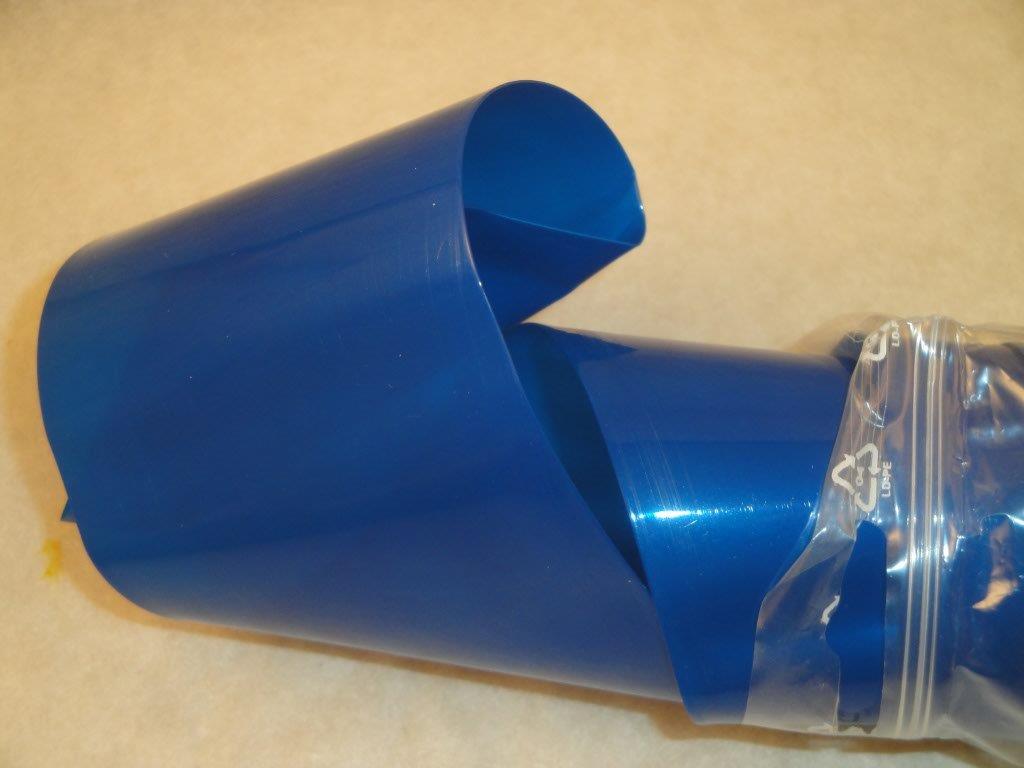 Schrumpfschlauch PVC 2:1 68mmx1m d=42mm, blau transparent