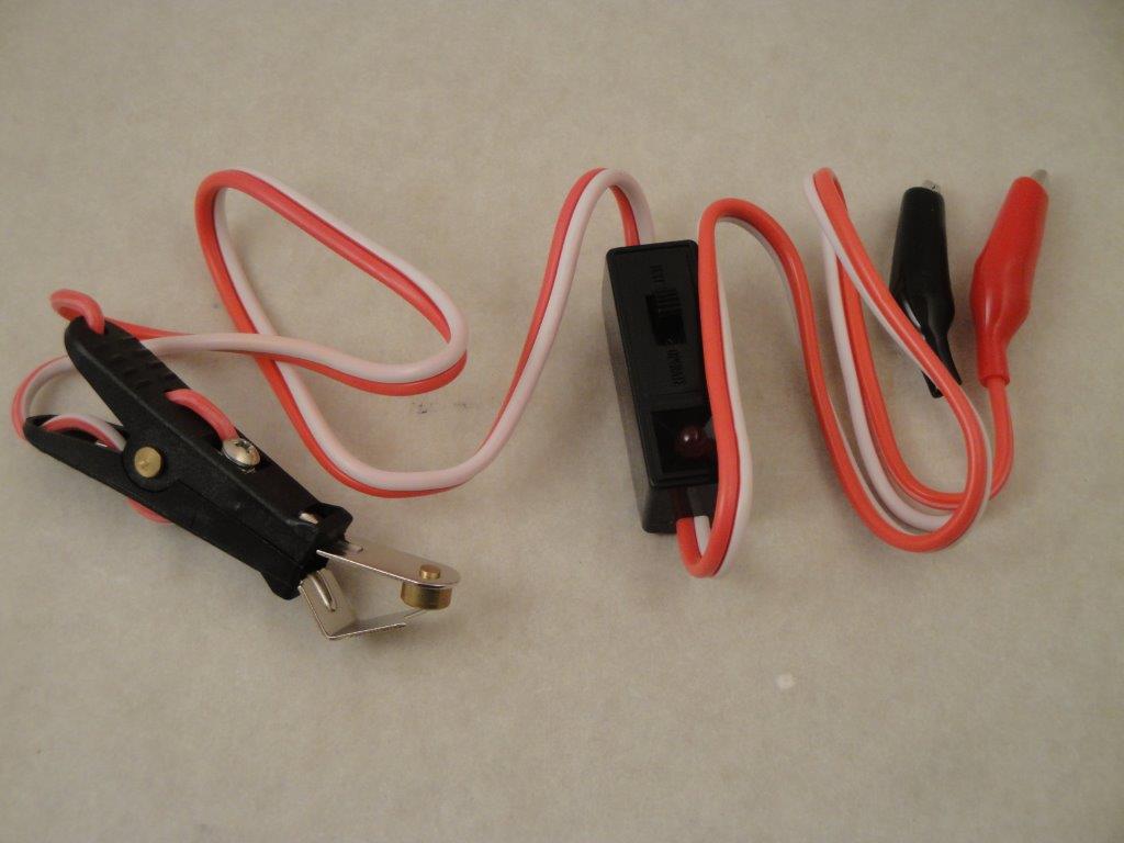 Kerzenklemme mit Schalter + LED, R�ga 030821