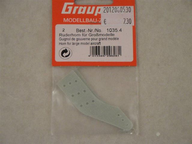 Ruderhorn f�r Gro�modelle, Epoxi, 62mm,  Graupner 1035.4