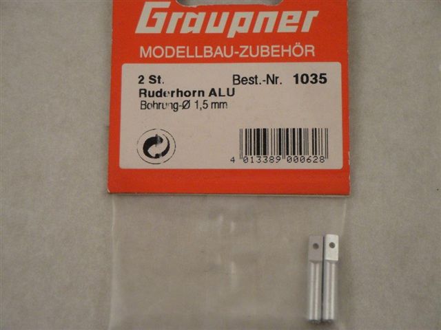 Schaftruderhorn Alu, 4mm,  Graupner 1035