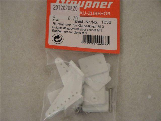 Ruderhorn f�r Gabelkopf M3, 44mm,  Graupner 1036