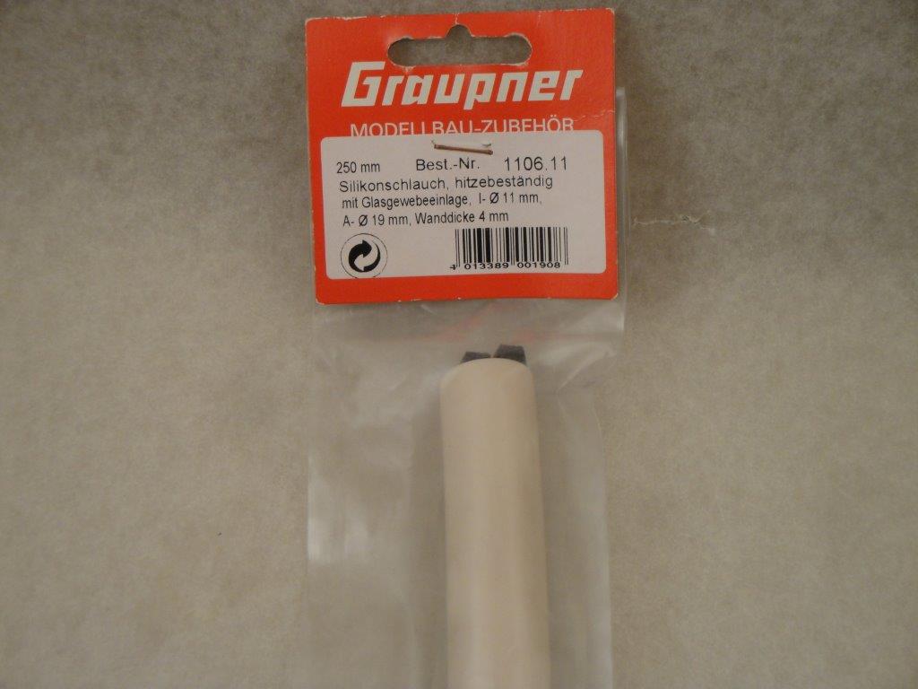 Silikonschlauch 19/11mm, hitzebest�ndig,  Graupner 1106.11