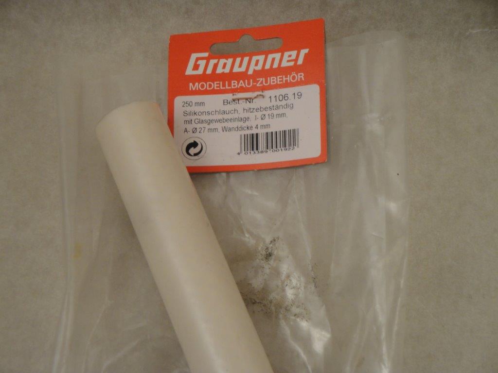 Silikonschlauch 27/19mm, hitzebest�ndig,  Graupner 1106.19