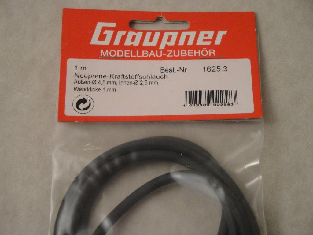 Neopreneschlauch 4,5/2,5mm,  Graupner 1625.3