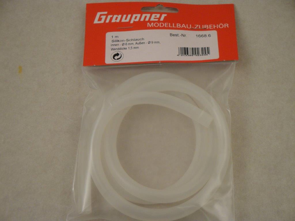 Silikonschlauch 9/6mm,  Graupner 1668.6