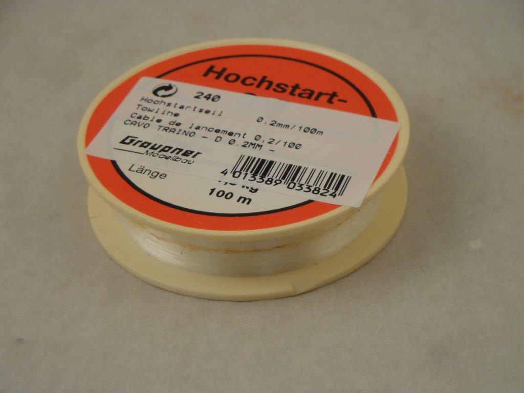 Hochstartseil 0,2mm/100m,  Graupner 240