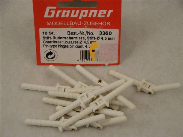 Stiftscharnier 4mm VE10,  Graupner 3360