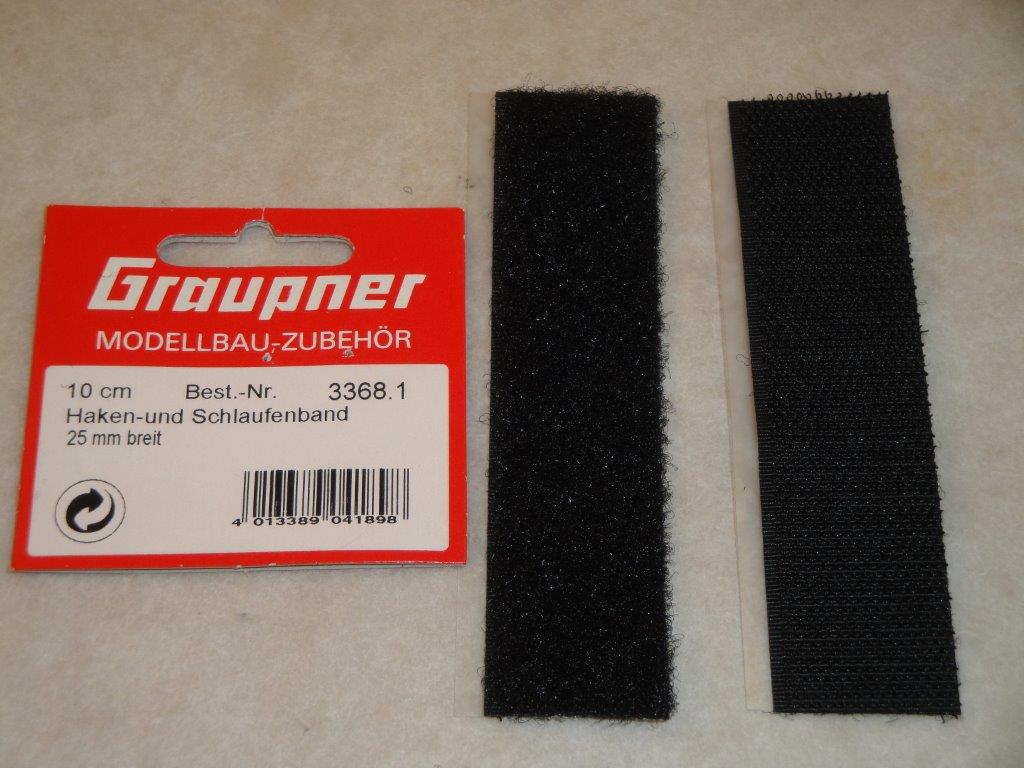 Haken- und Schlaufenband 100mm Klettband,  Graupner 3368.1