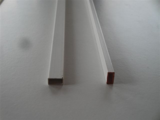Kunststoffrohr rechteck 10x5mm x 1000mm,  aeronaut 772824
