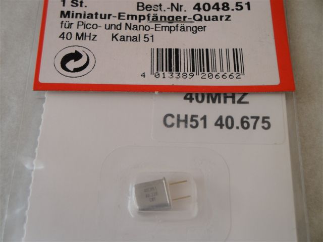 Empf�ngerquarz FM Mini K-50,  Graupner 4048.50
