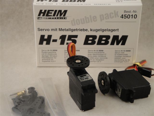 Servo H-15 BBM, (Metallgetr) Doppelpack, 13mm, HEIM 45010