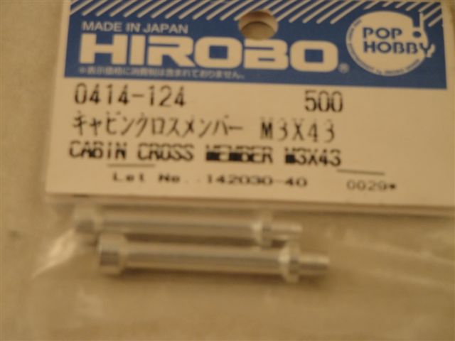 Kabinenbefestigung M3x42mm, für Freya; Hirobo 0414-124 Kabinenbefestigung M3x42mm, für Freya; Hirobo 0414-124