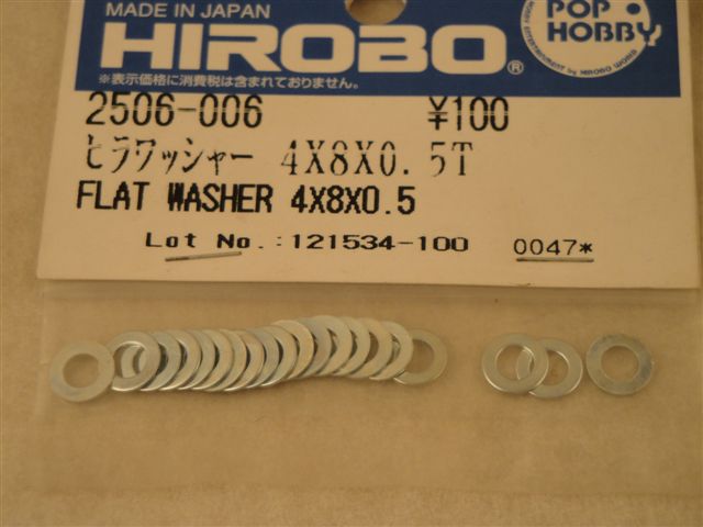 Scheiben 4x8x0,5mm T ; Hirobo 2506-006