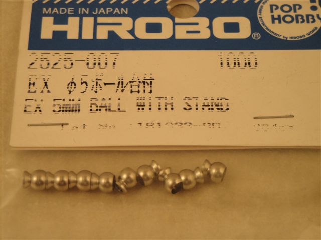 Kugelkopf 5mm mit Abstand,  10 St�ck; Hirobo 2525-007