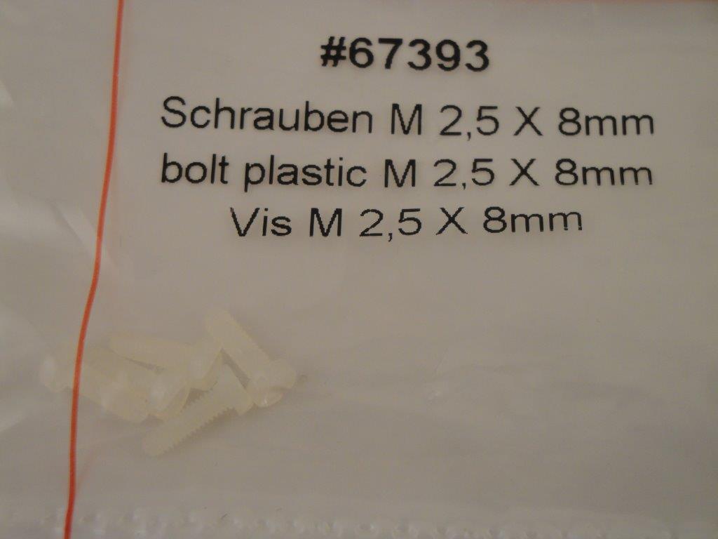 Kunststoffschrauben M2,5x8mm (5 Stk.) ECO-Piccolo, Ikarus 67393 Kunststoffschrauben M2,5x8mm (5 Stk.) ECO-Piccolo, Ikarus 67393